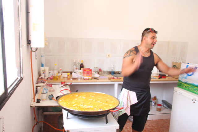 Paella en Rivera con las familias.